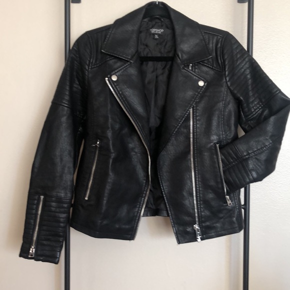 TOPSHOP Women’s Faux Leather Moro Jacket! - Picture 2 of 7